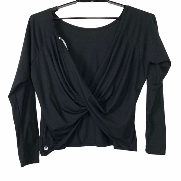 Fabletics Switch Back Tee Sz Large Black Open Back - Picture 5 of 9